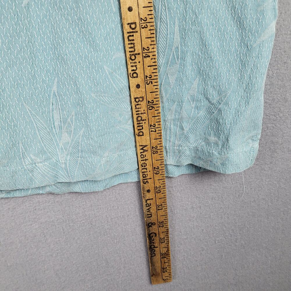 Jamaica Jaxx Men's XL 100% Silk Aloha Shirt Light Blue‎ Tiki Vacation Cabana Boy - Picture 9 of 9